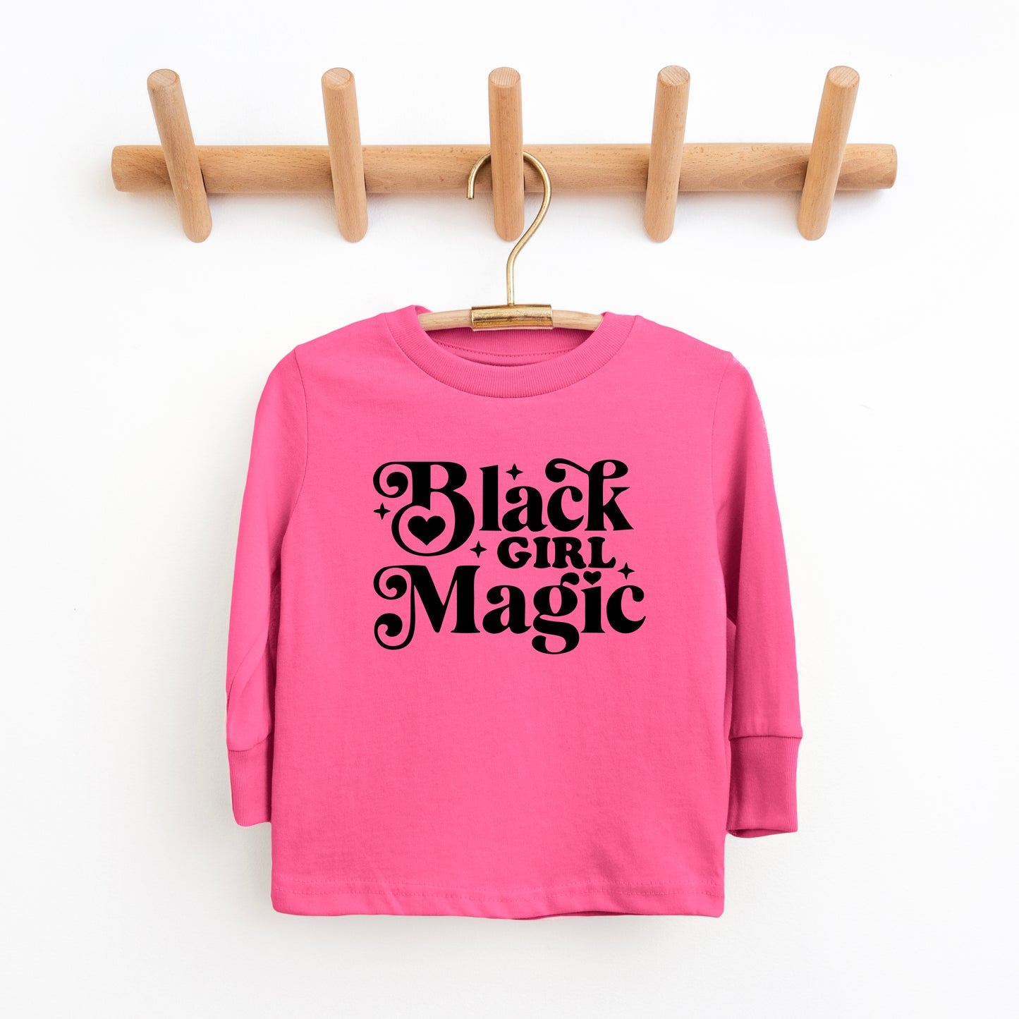 Black Girl Magic | Toddler Graphic Long Sleeve Tee