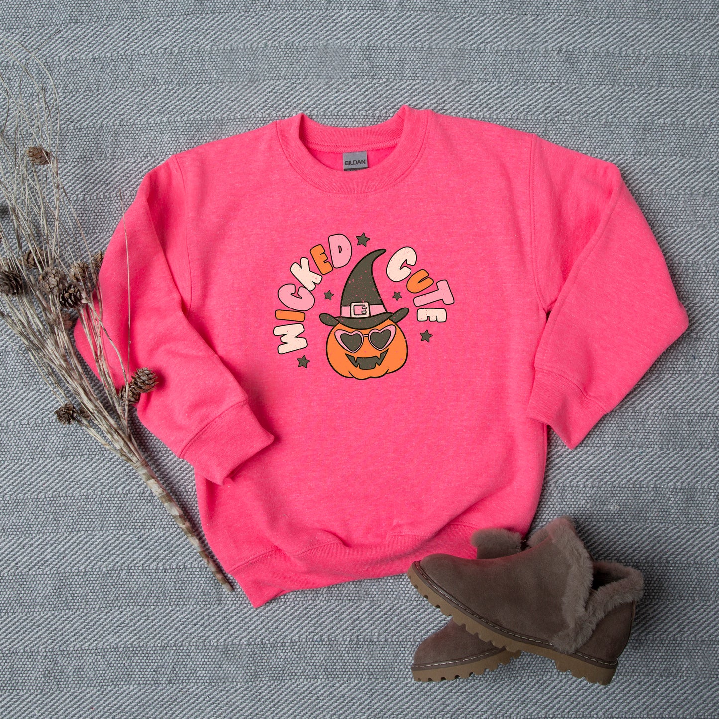 Wicked Cute Pumpkin | Youth Graphic Sweatshirt