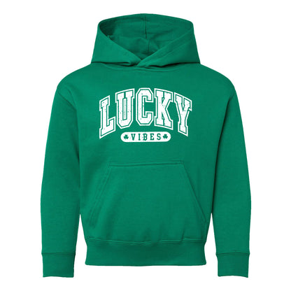 Lucky Vibes Distressed | Youth Graphic Hoodie