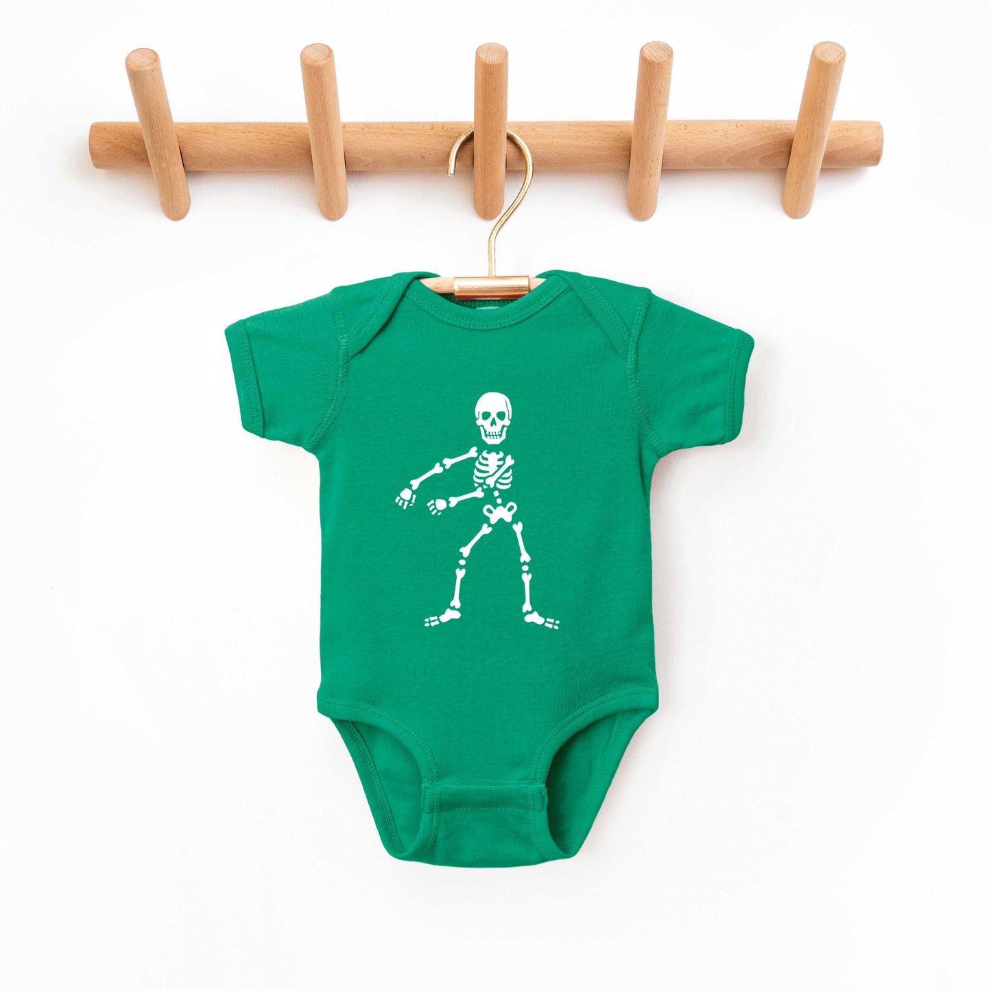 Flossing Skeleton | Baby Graphic Short Sleeve Onesie