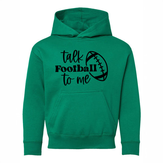 Talk Football To Me Ball | Youth Graphic Hoodie