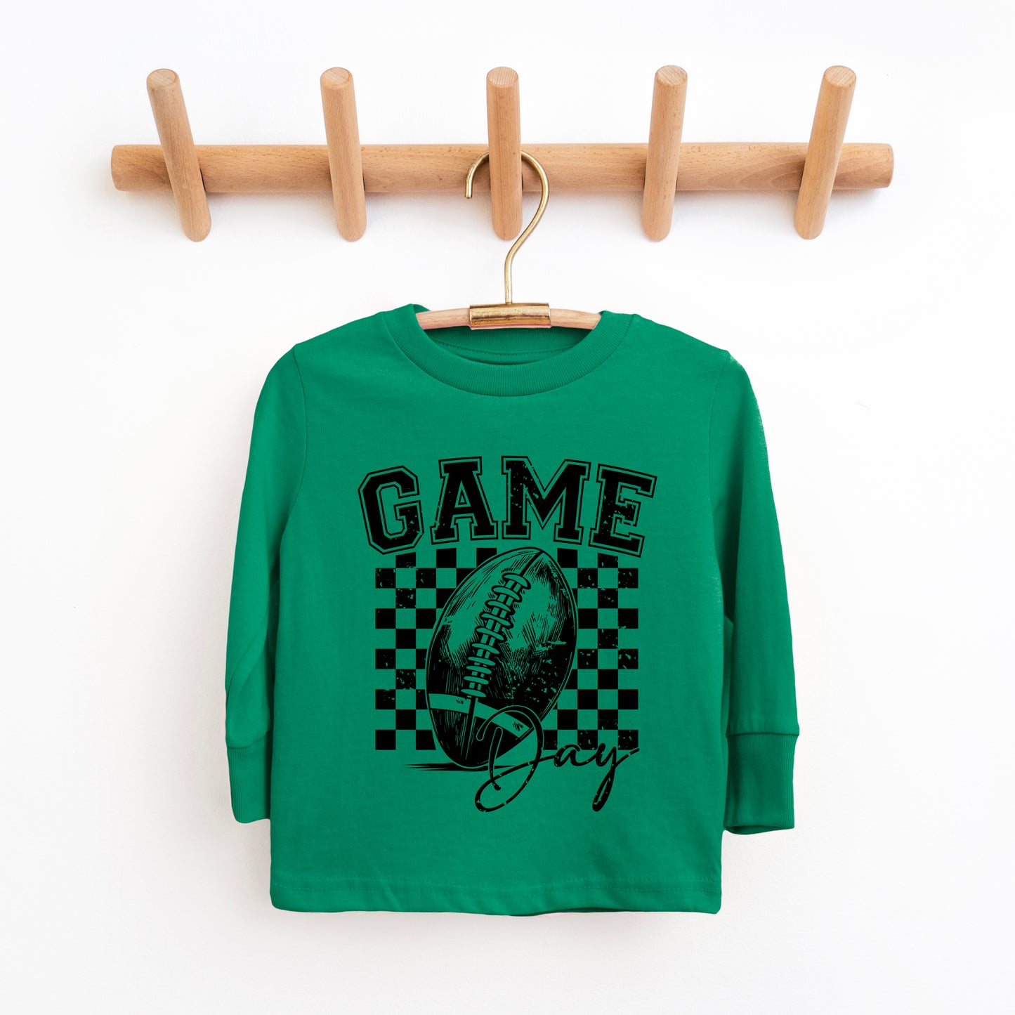 Retro Football Game Day | Toddler Graphic Long Sleeve Tee