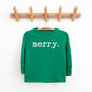 Merry Puff Print | Toddler Graphic Long Sleeve Tee