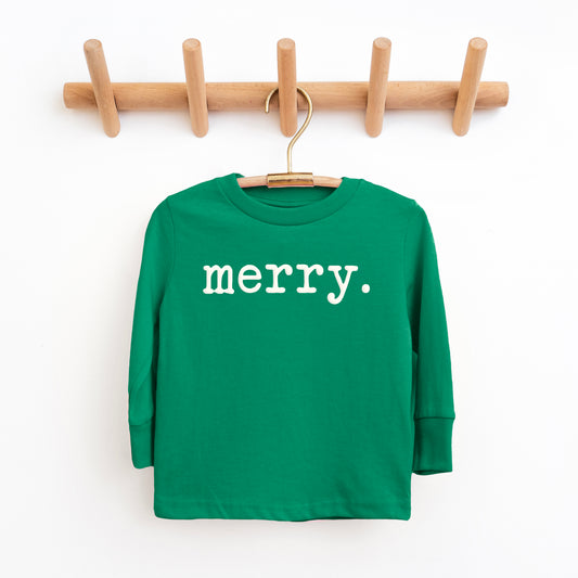 Merry Puff Print | Toddler Graphic Long Sleeve Tee