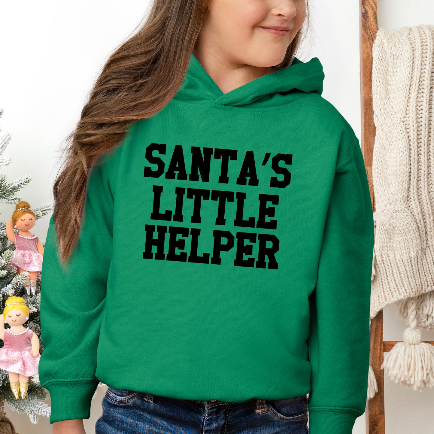 Santa's Little Helper Words | Toddler Graphic Hoodie