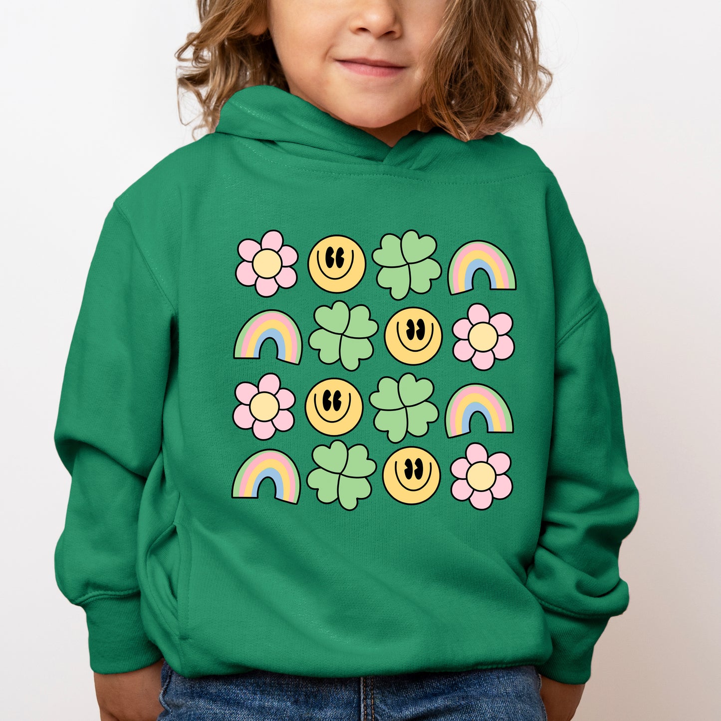 Smiley Clover Daisy | Toddler Graphic Hoodie