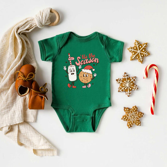 Milk And Cookie Season | Baby Graphic Short Sleeve Onesie