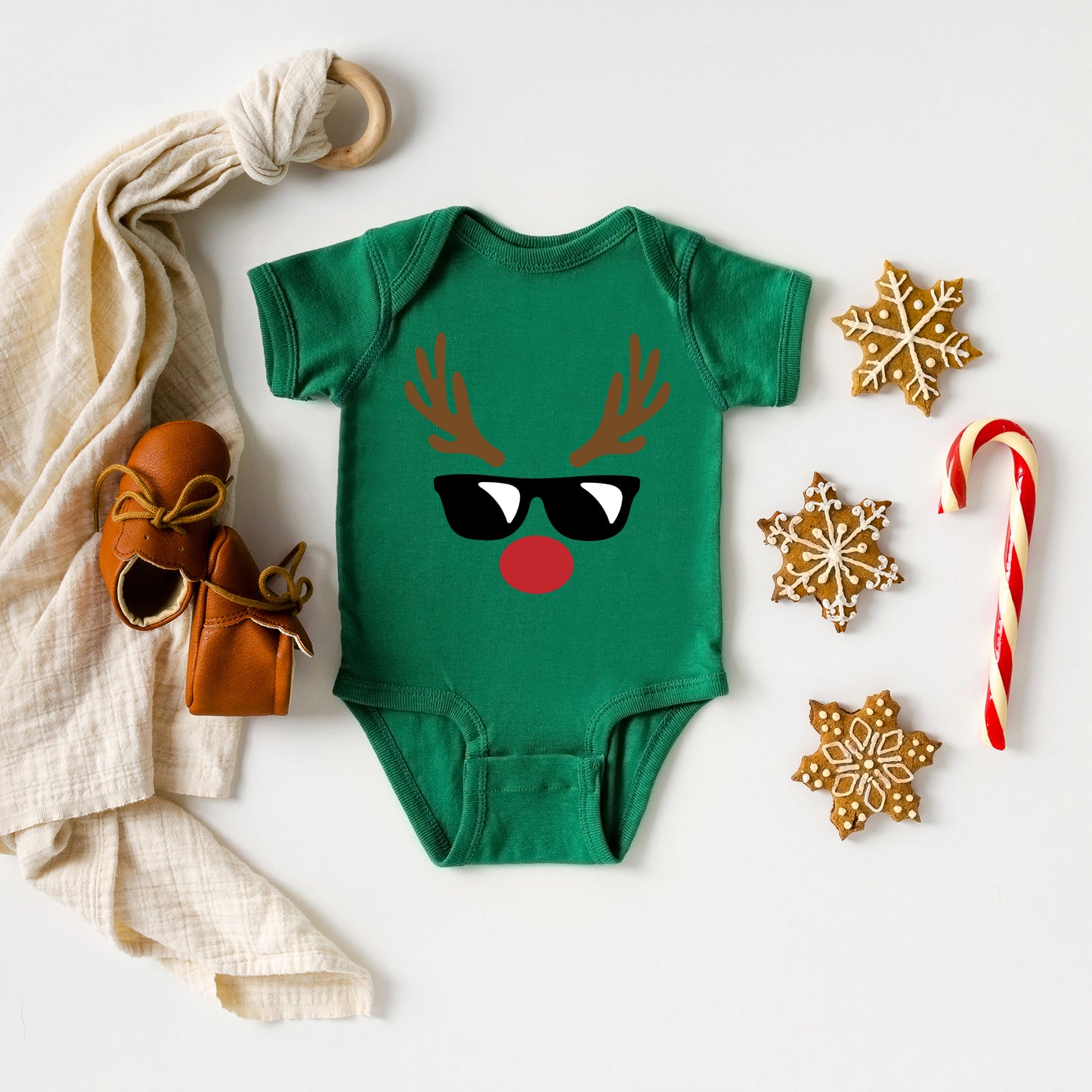 Reindeer Boy | Baby Graphic Short Sleeve Onesie