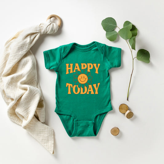 Happy Today Flower | Baby Graphic Short Sleeve Onesie