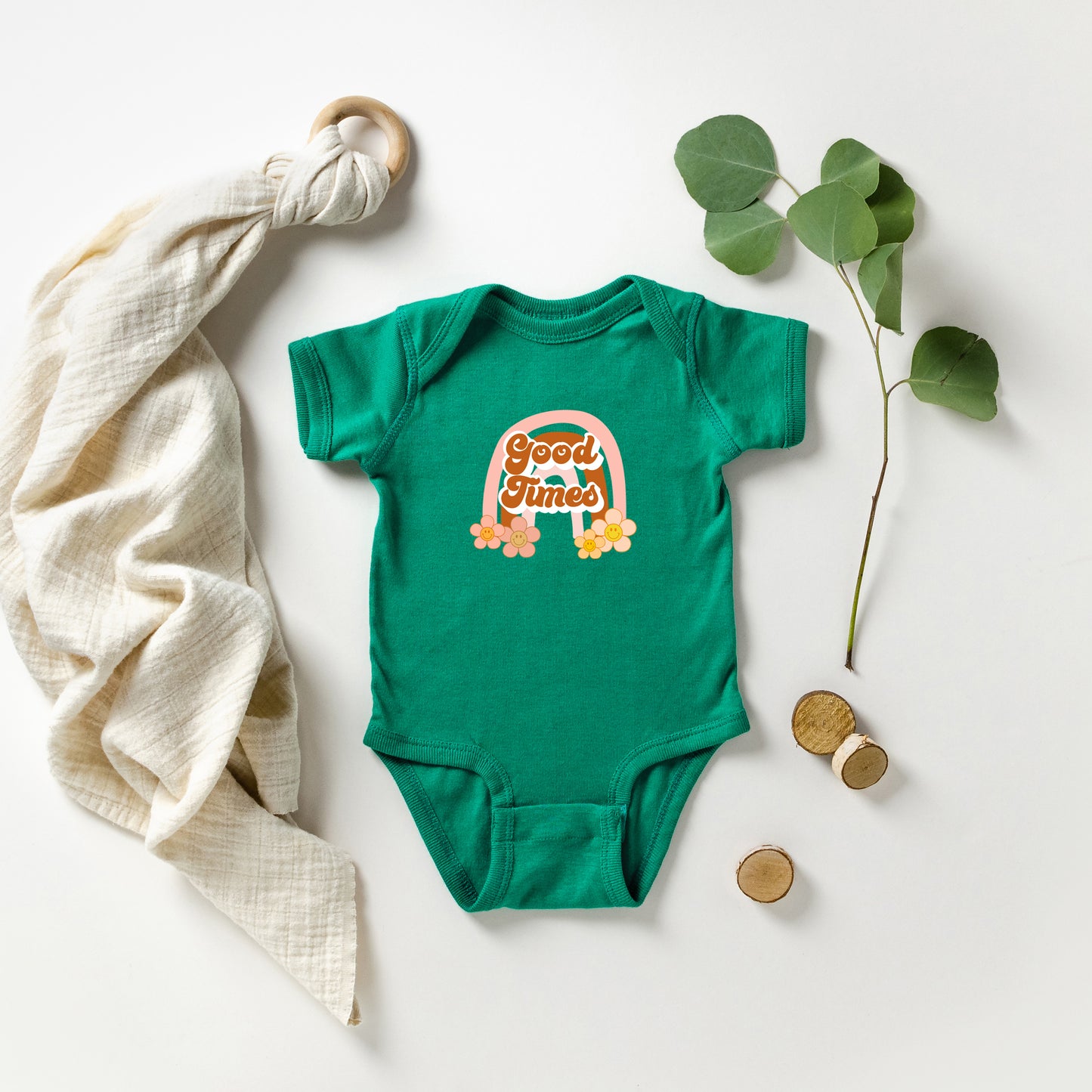 Good Times Rainbow | Baby Graphic Short Sleeve Onesie