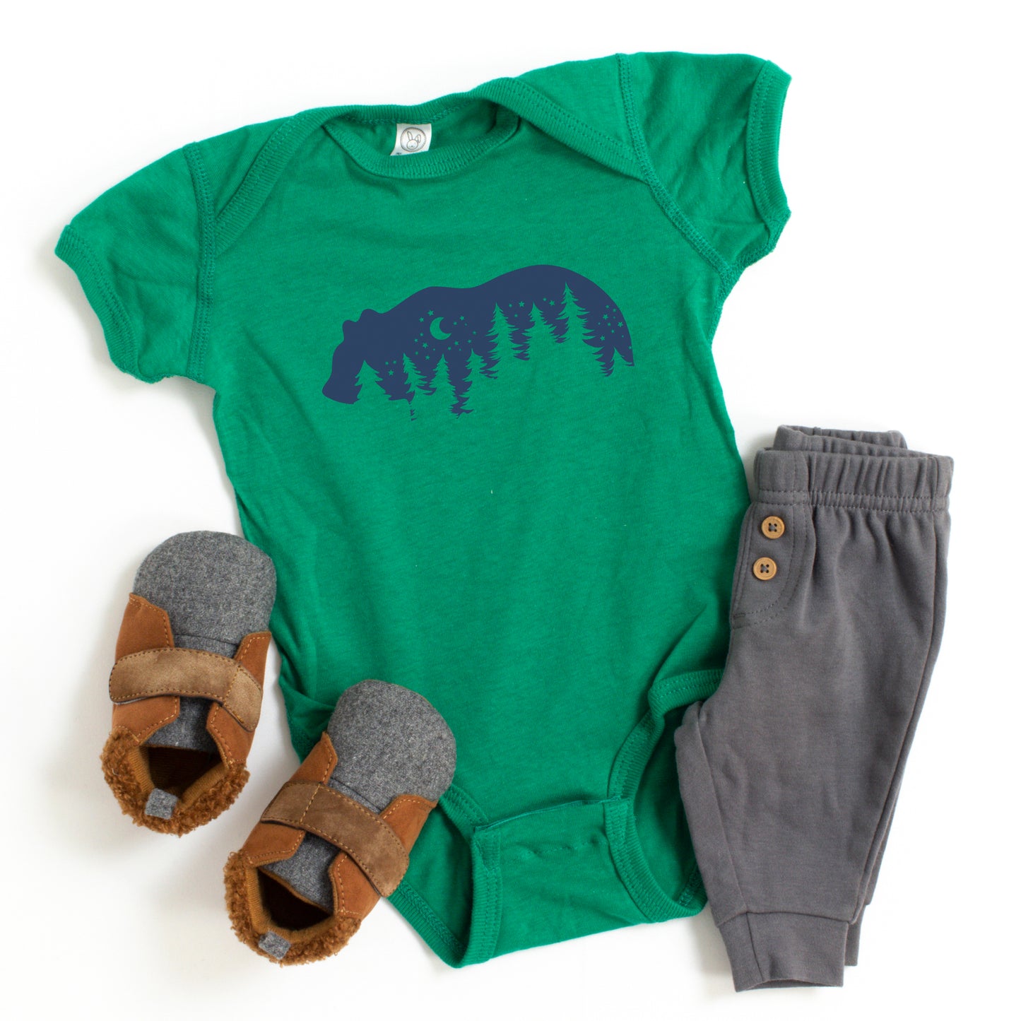 Bear Trees | Baby Graphic Short Sleeve Onesie