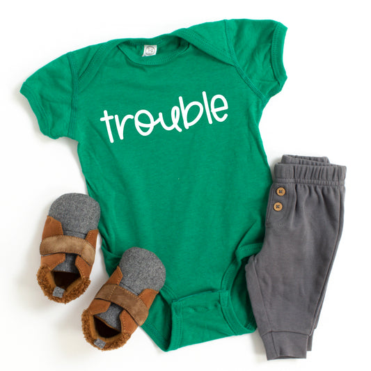 Trouble | Baby Graphic Short Sleeve Onesie