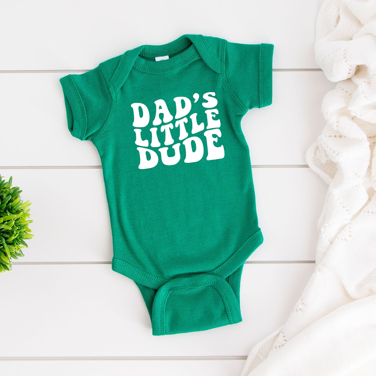 Dad's Little Dude | Baby Graphic Short Sleeve Onesie