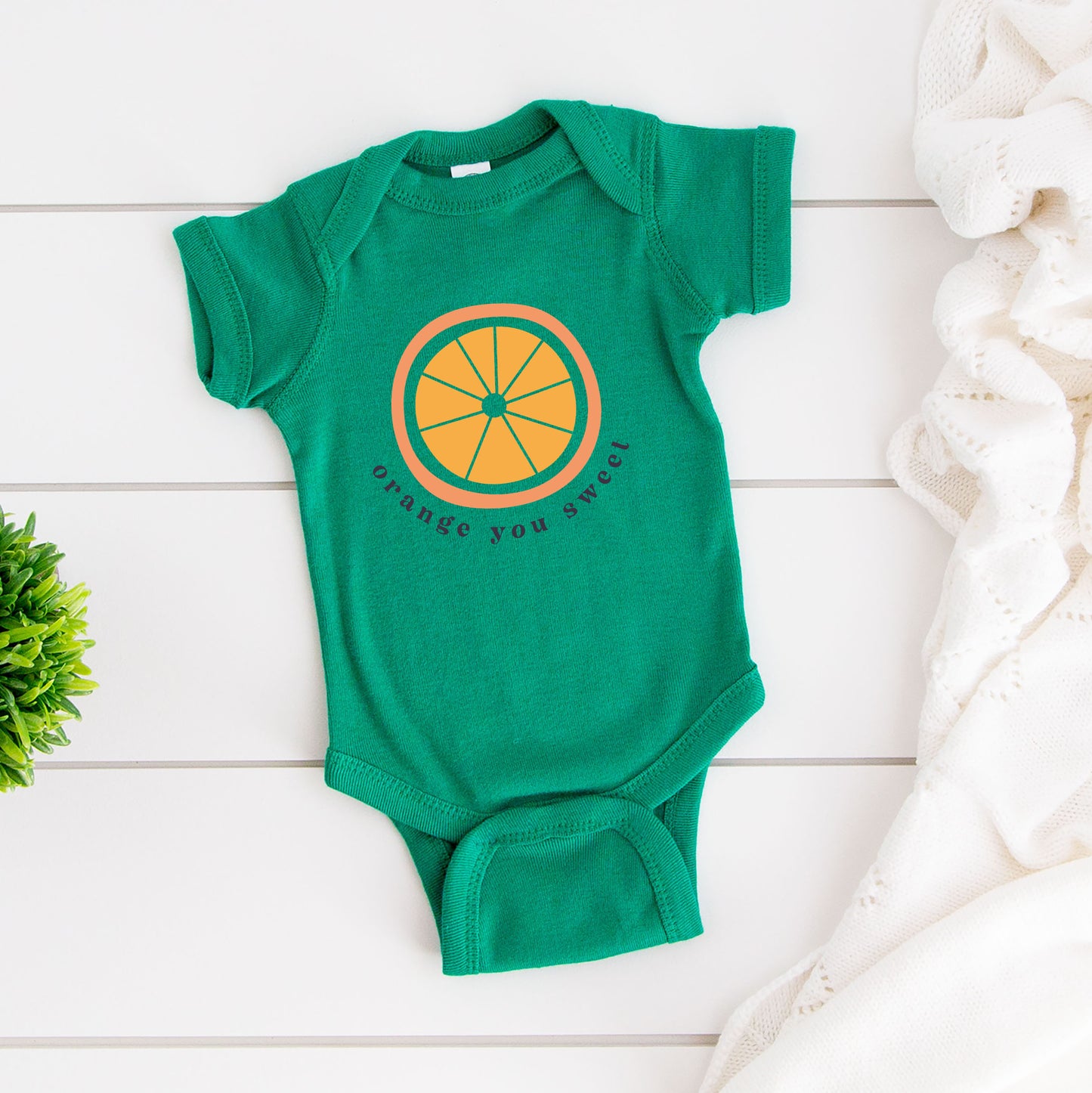 Orange You Sweet | Baby Graphic Short Sleeve Onesie