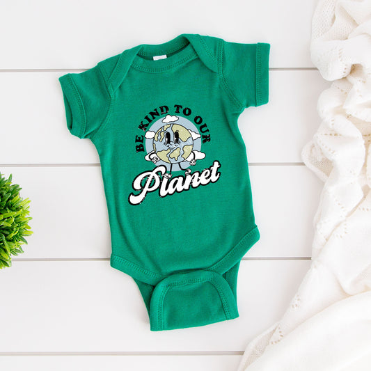 Be Kind To Our Planet | Baby Graphic Short Sleeve Onesie