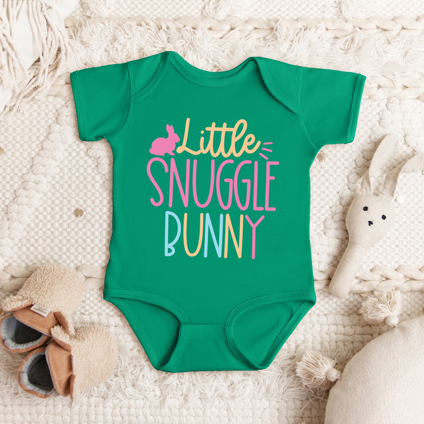 Little Snuggle Bunny | Baby Graphic Short Sleeve Onesie