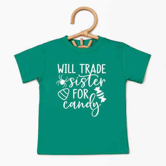 Will Trade Sister For Candy | Toddler Graphic Short Sleeve Tee