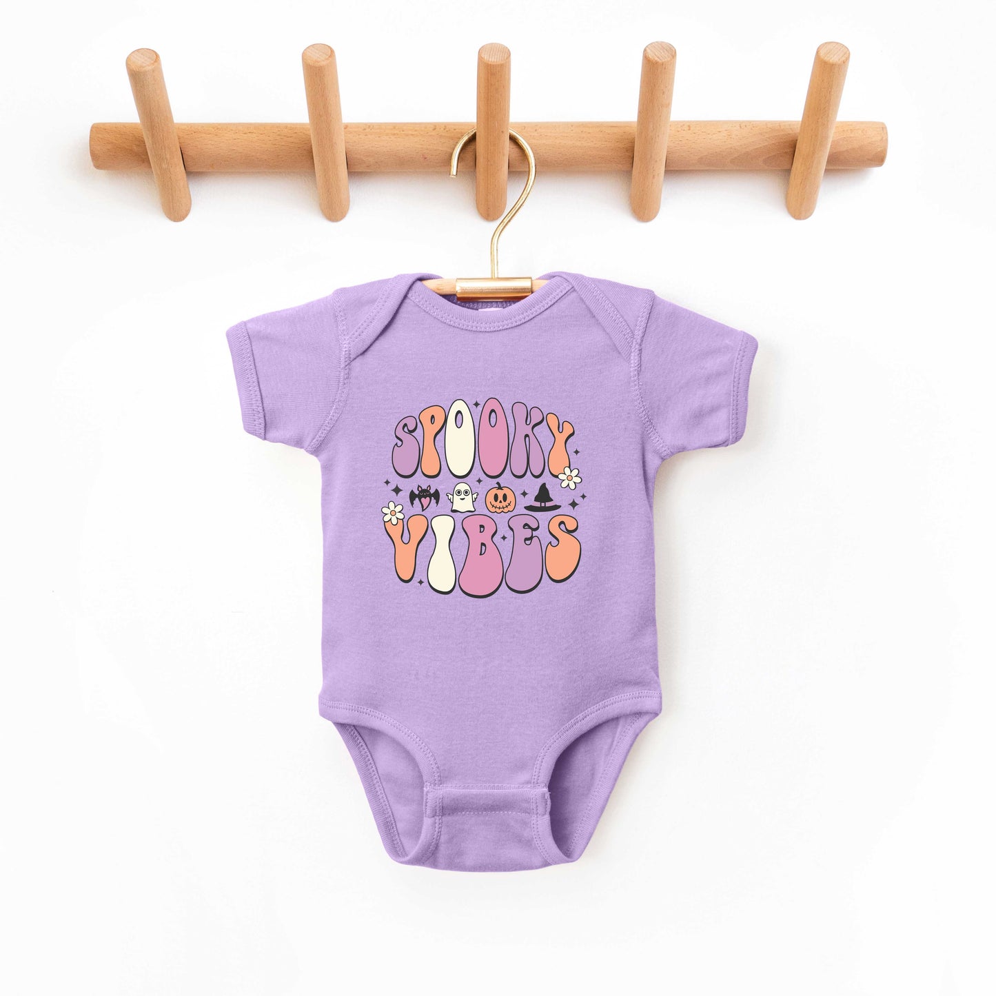 Spooky Vibes Bubble | Baby Graphic Short Sleeve Onesie