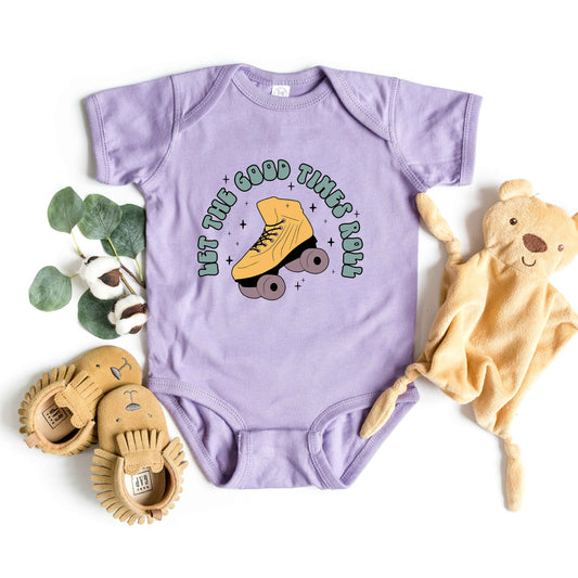 Let The Good Times Roller Skate | Baby Graphic Short Sleeve Onesie