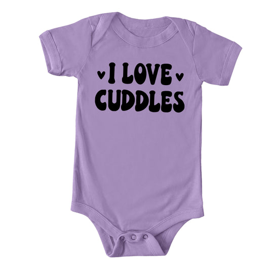 I Love Cuddles | Baby Graphic Short Sleeve Onesie