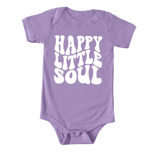 Happy Little Soul Wavy | Baby Graphic Short Sleeve Onesie