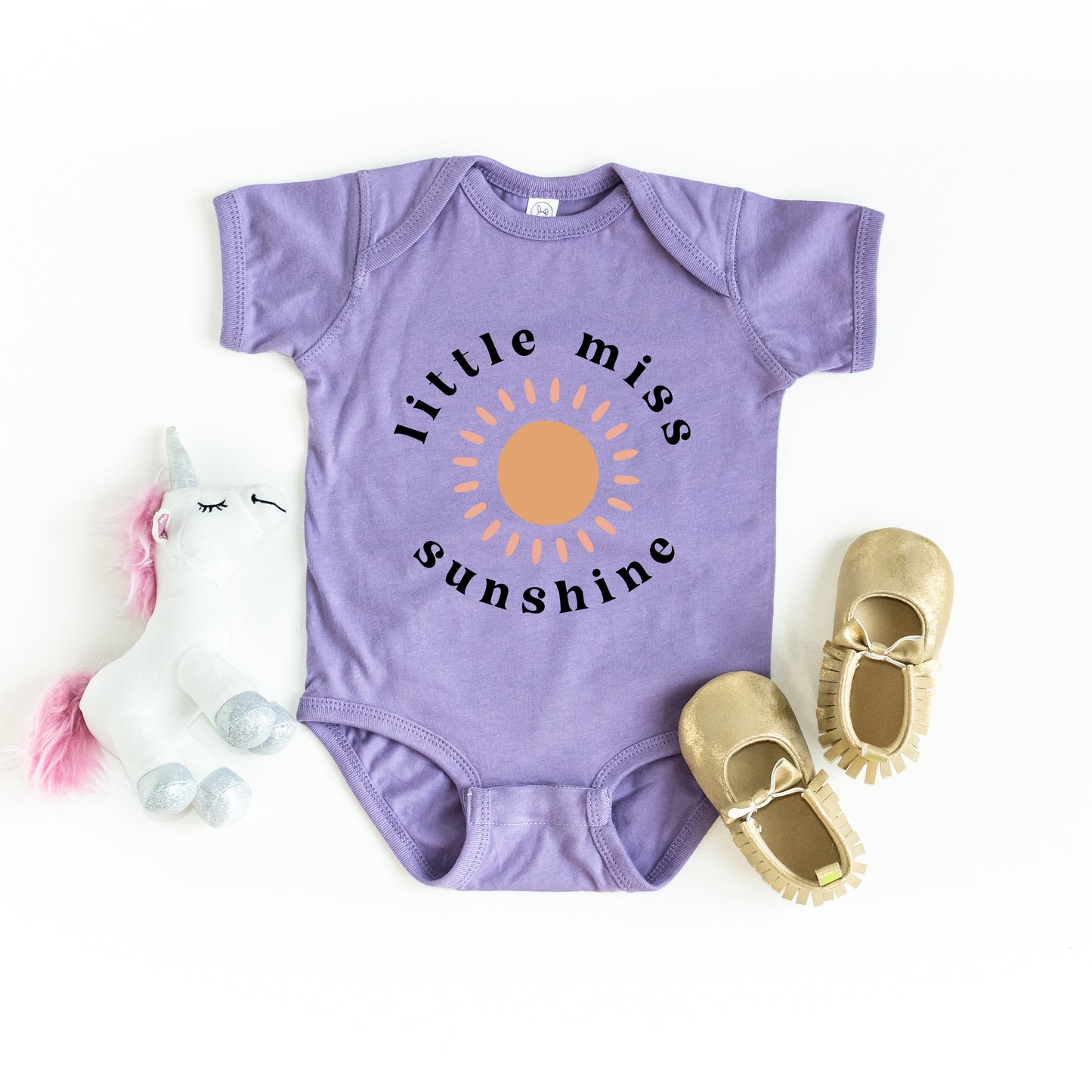 Little Miss Sunshine Sun | Baby Graphic Short Sleeve Onesie