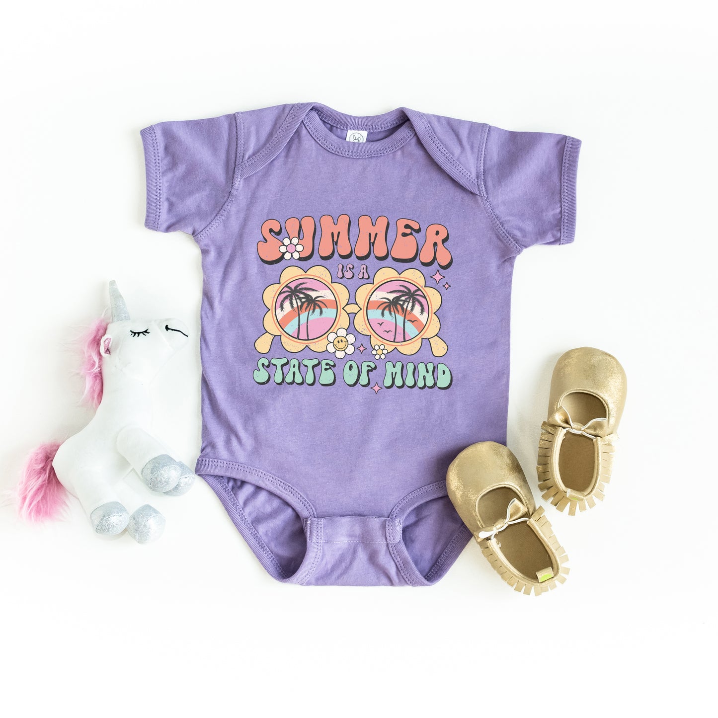 Summer State Of Mind | Baby Graphic Short Sleeve Onesie