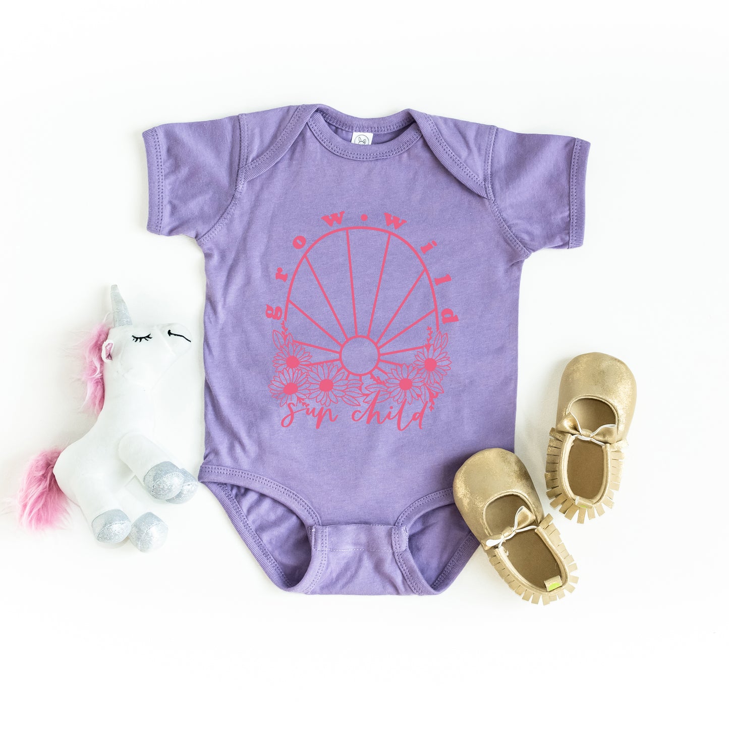 Grow Wild Sun Child | Baby Graphic Short Sleeve Onesie