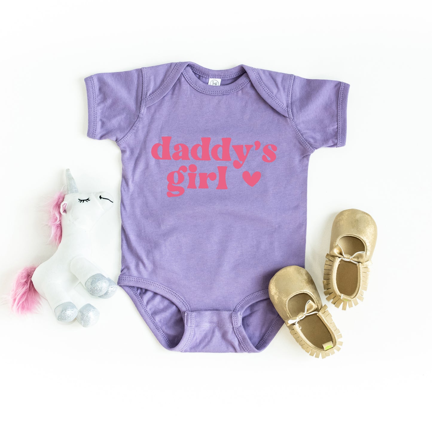 Daddy's Girl Heart | Baby Graphic Short Sleeve Onesie