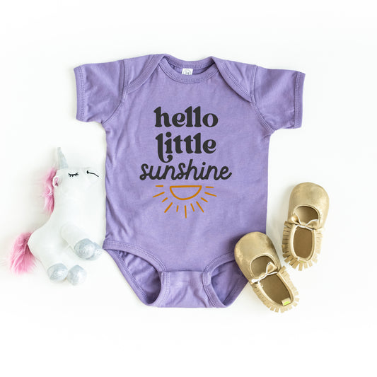 Hello Little Sunshine | Baby Graphic Short Sleeve Onesie