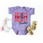 Heart Breaker Checkered Bolt | Baby Graphic Short Sleeve Onesie