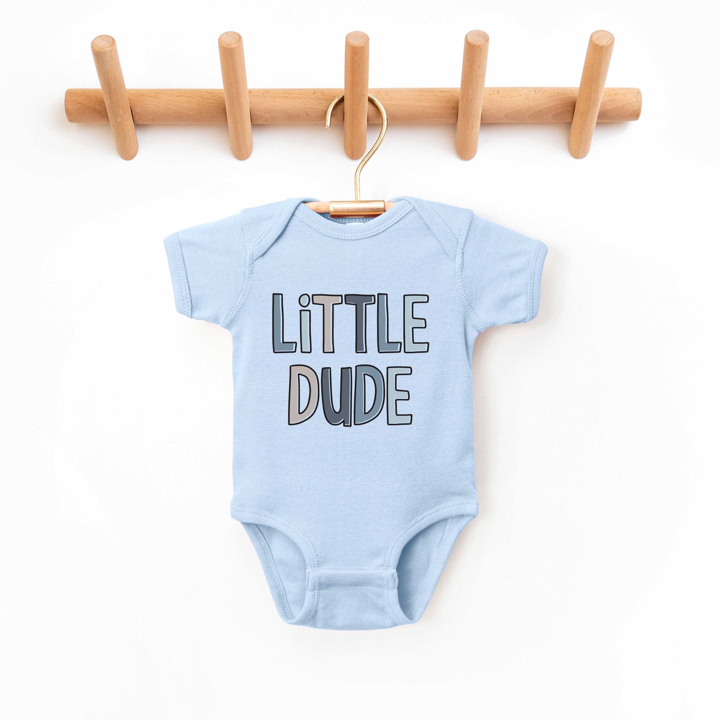 Little Dude Blue | Baby Graphic Short Sleeve Onesie