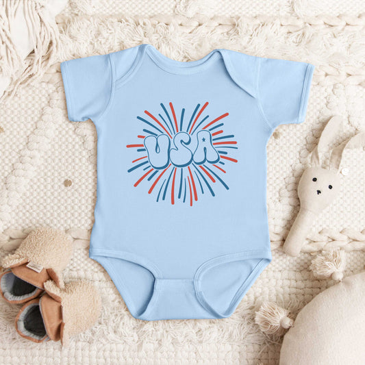 USA Firework | Baby Graphic Short Sleeve Onesie