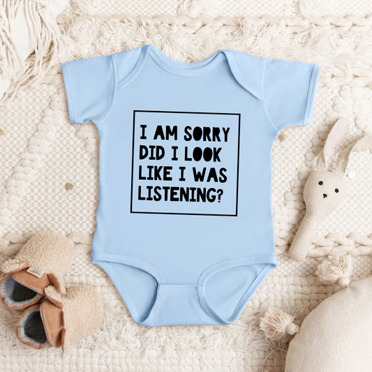 Look Like I Was Listening | Baby Graphic Short Sleeve Onesie