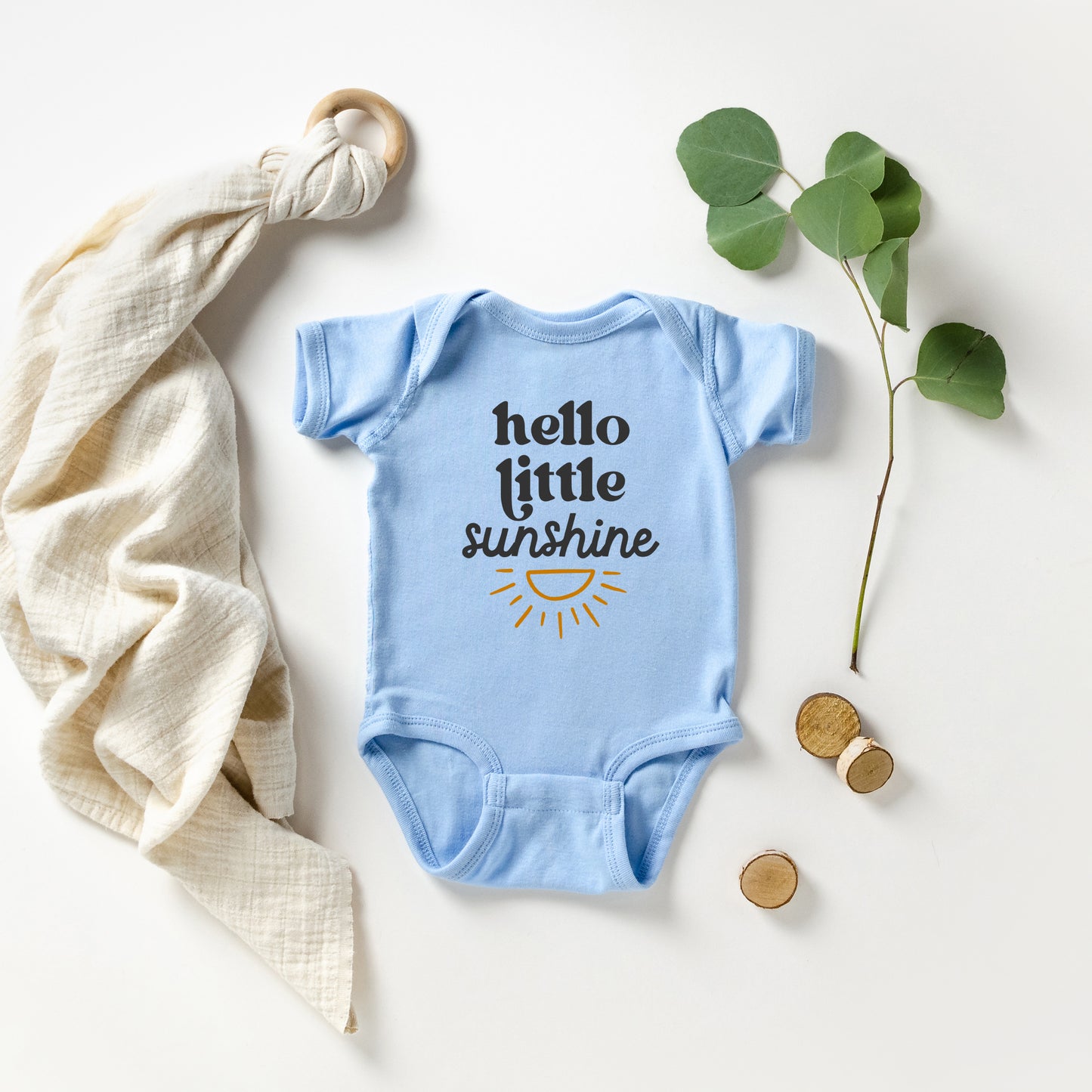 Hello Little Sunshine | Baby Graphic Short Sleeve Onesie