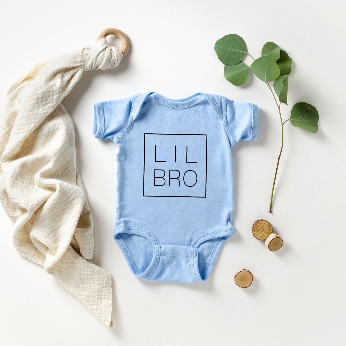 Lil Bro Square | Baby Graphic Short Sleeve Onesie