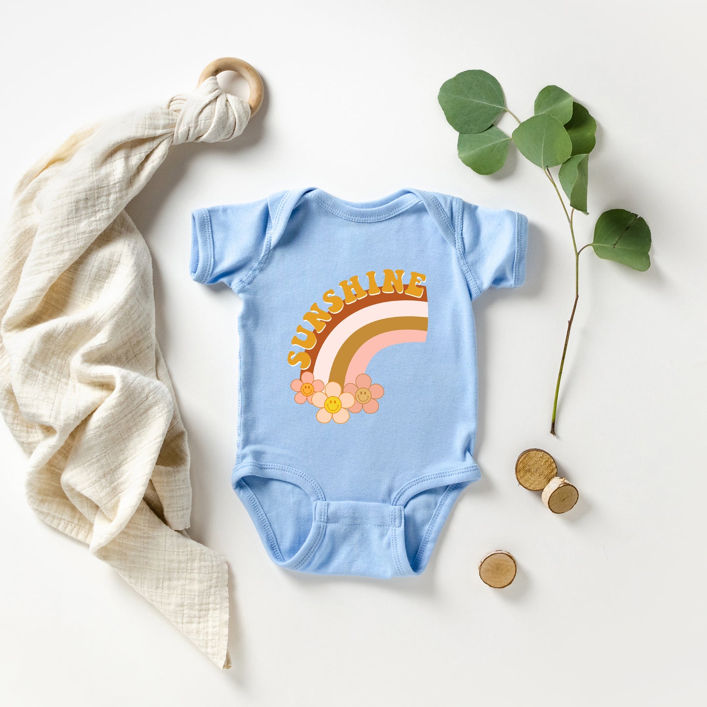 Sunshine Rainbow | Baby Graphic Short Sleeve Onesie