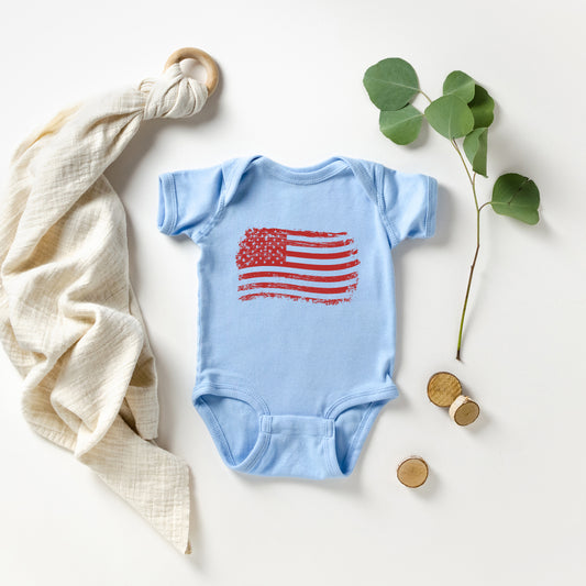 USA Flag | Baby Graphic Short Sleeve Onesie