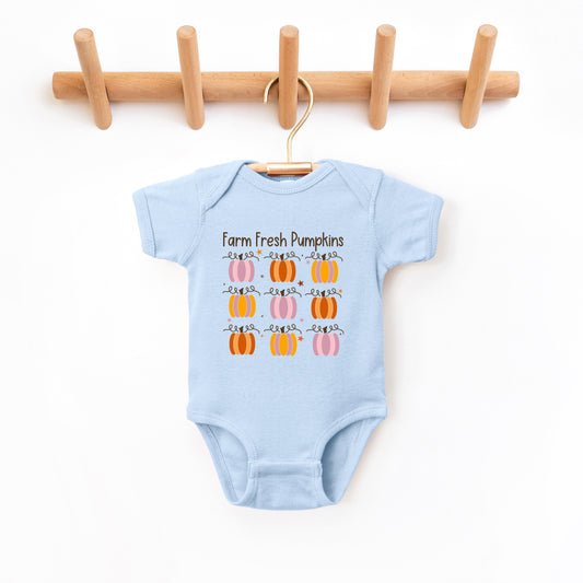 Farm Fresh Pumpkins Chart | Baby Graphic Short Sleeve Onesie