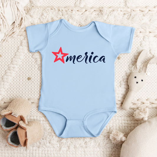 Merica Star | Baby Graphic Short Sleeve Onesie