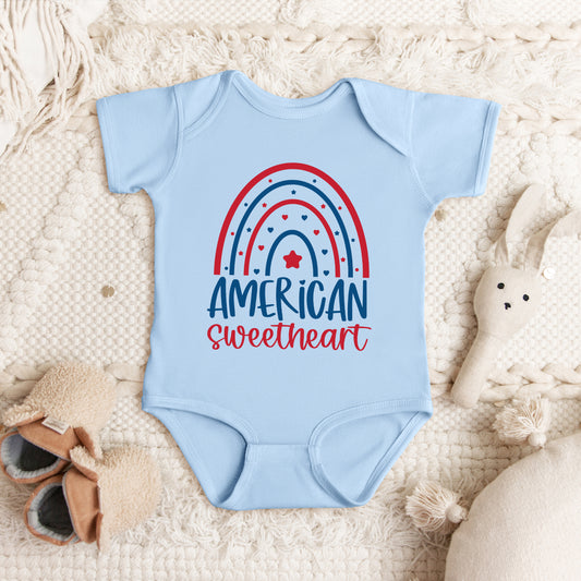 American Sweetheart Rainbow | Baby Graphic Short Sleeve Onesie