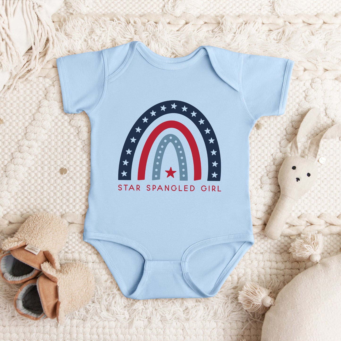 Star Spangled Girl | Baby Graphic Short Sleeve Onesie