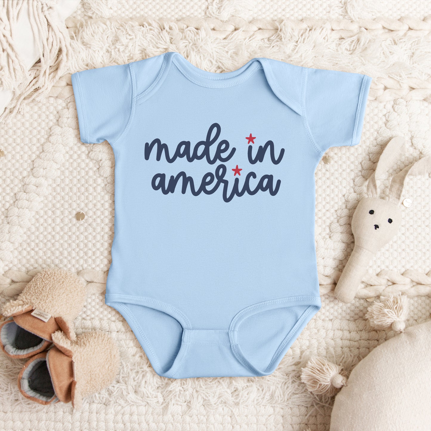 Made In America Stars | Baby Graphic Short Sleeve Onesie