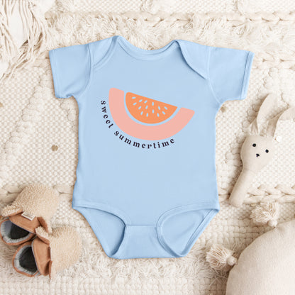 Sweet Summertime Watermelon | Baby Graphic Short Sleeve Onesie