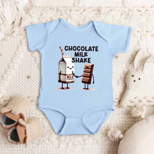 Chocolate Milk Shake | Baby Graphic Short Sleeve Onesie