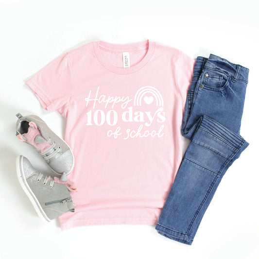 Happy 100 Days Of School | Youth Graphic Short Sleeve Tee