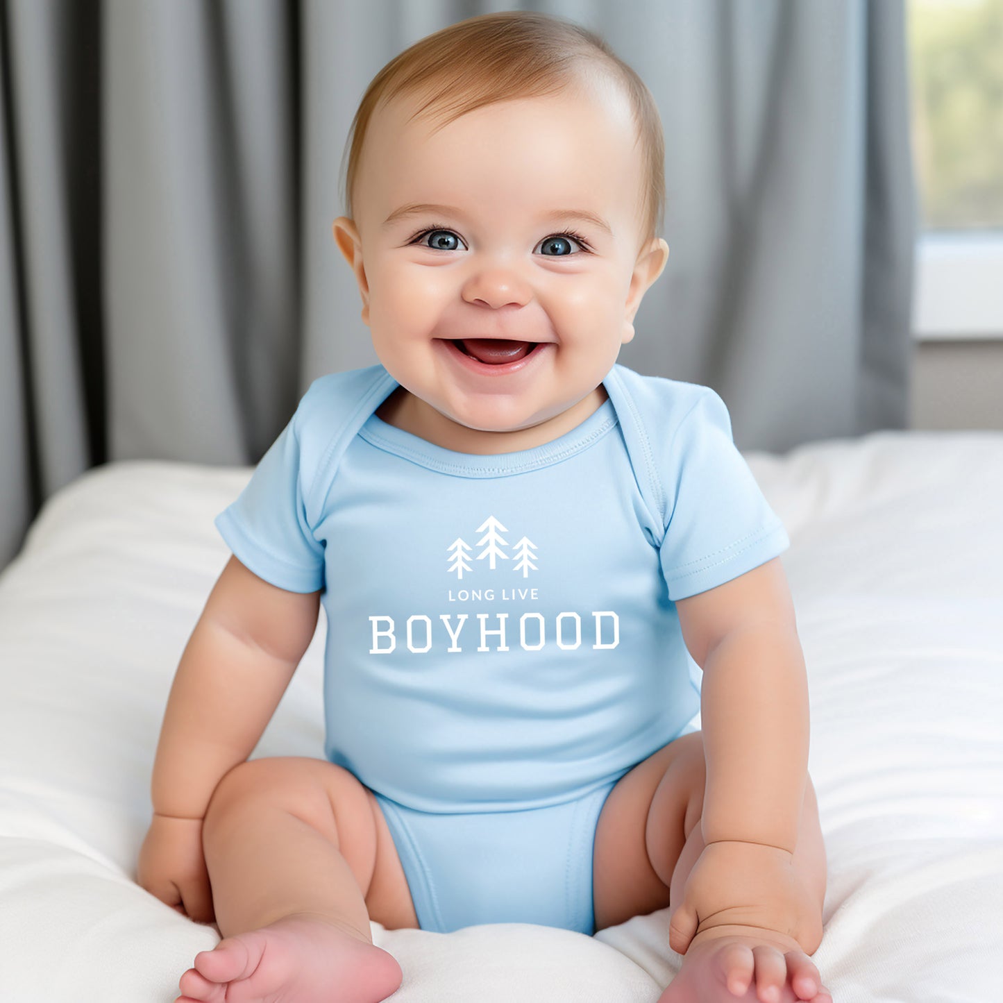 Long Live Boyhood | Baby Graphic Short Sleeve Onesie