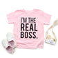 I'm The Real Boss | Youth Graphic Short Sleeve Tee