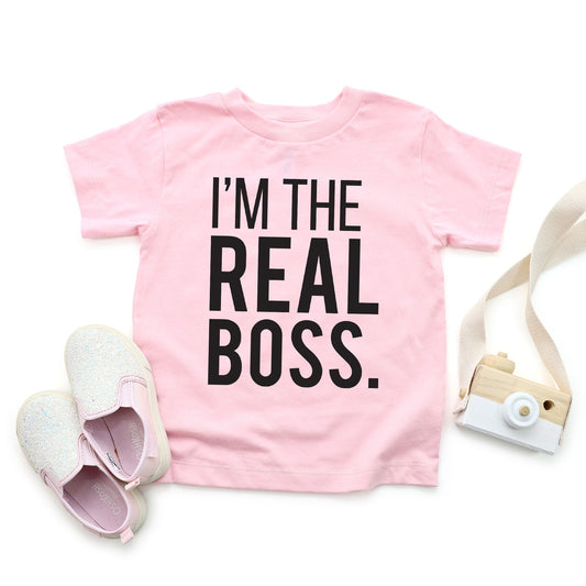 I'm The Real Boss | Toddler Graphic Short Sleeve Tee