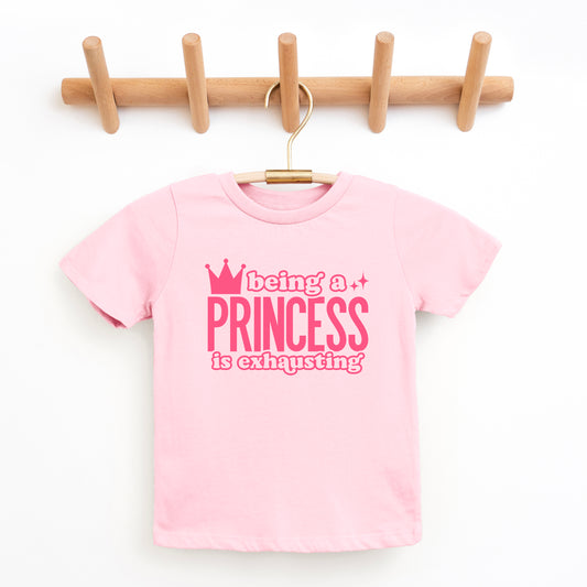 Being A Princess Is Exhausting | Youth Graphic Short Sleeve Tee